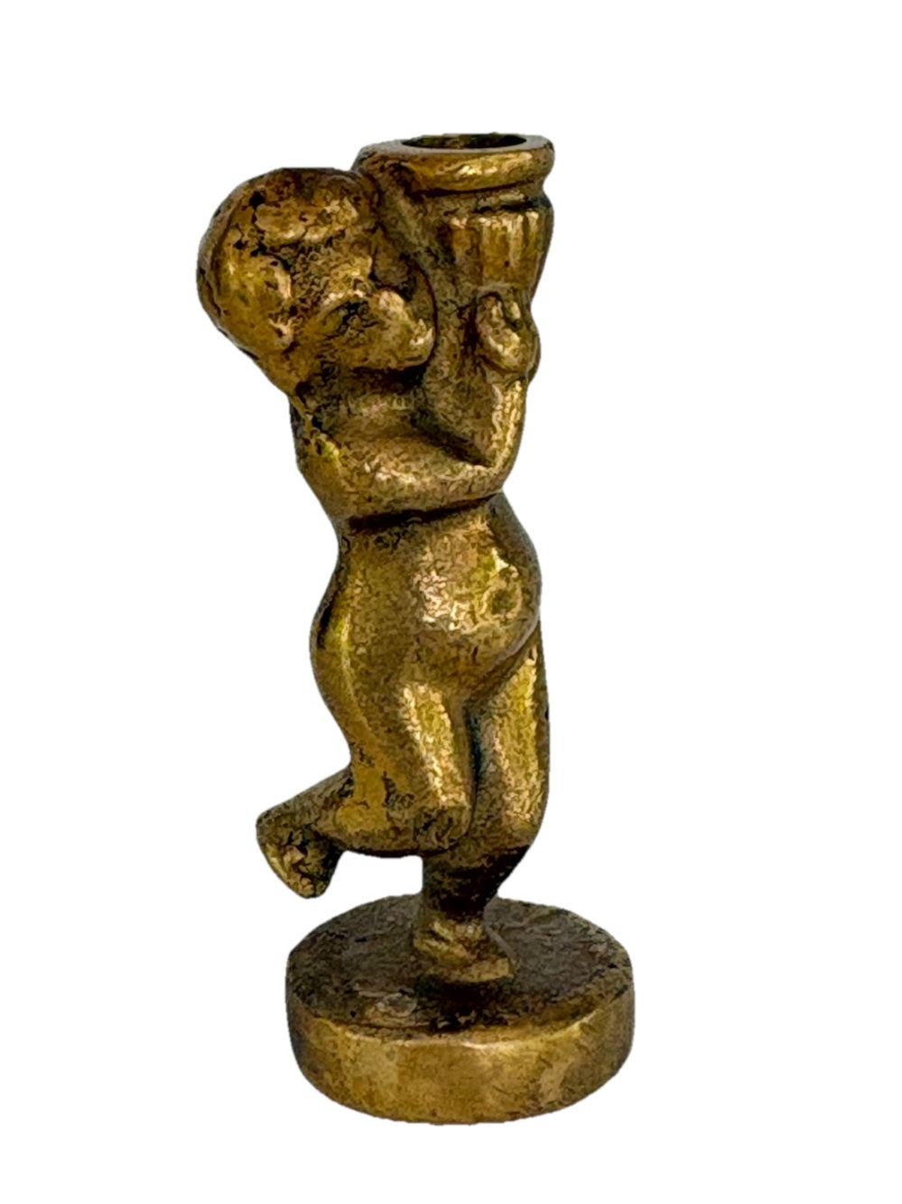 Mini Antique Style Statue Neoclassical Nude Woman Water Holding Pot On Shoulder